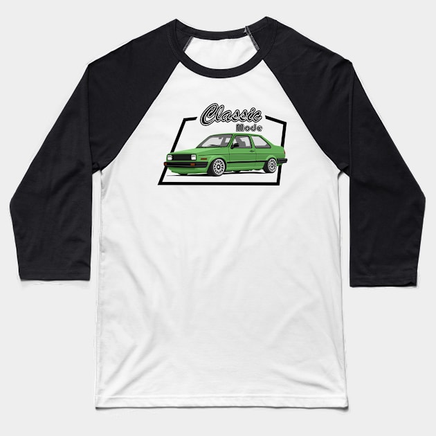 car sedan classic mode green Baseball T-Shirt by creative.z